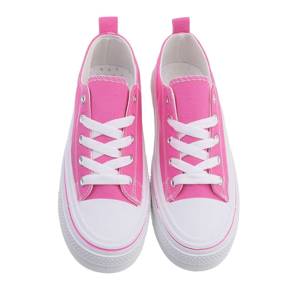 Zapatillas lona canvas corazon| Ultimo 38(39)Las Deportivas Canvas Bajas Corazón son zapatillas ligeras, con una plataforma cómoda para sentirte segura y con un estampado moderno de corazón. Su color fucsia esta en tendencia. Con sus materiales transpirab