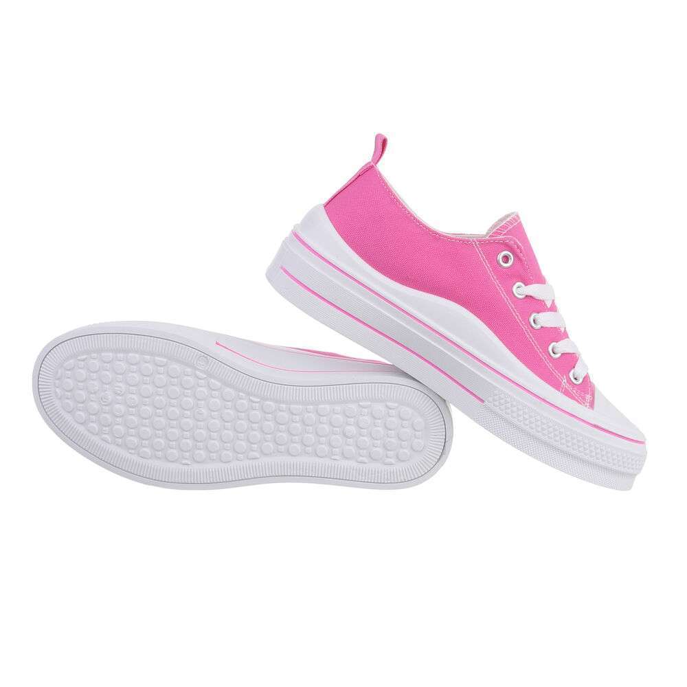 Zapatillas lona canvas corazon| Ultimo 38(39)Las Deportivas Canvas Bajas Corazón son zapatillas ligeras, con una plataforma cómoda para sentirte segura y con un estampado moderno de corazón. Su color fucsia esta en tendencia. Con sus materiales transpirab