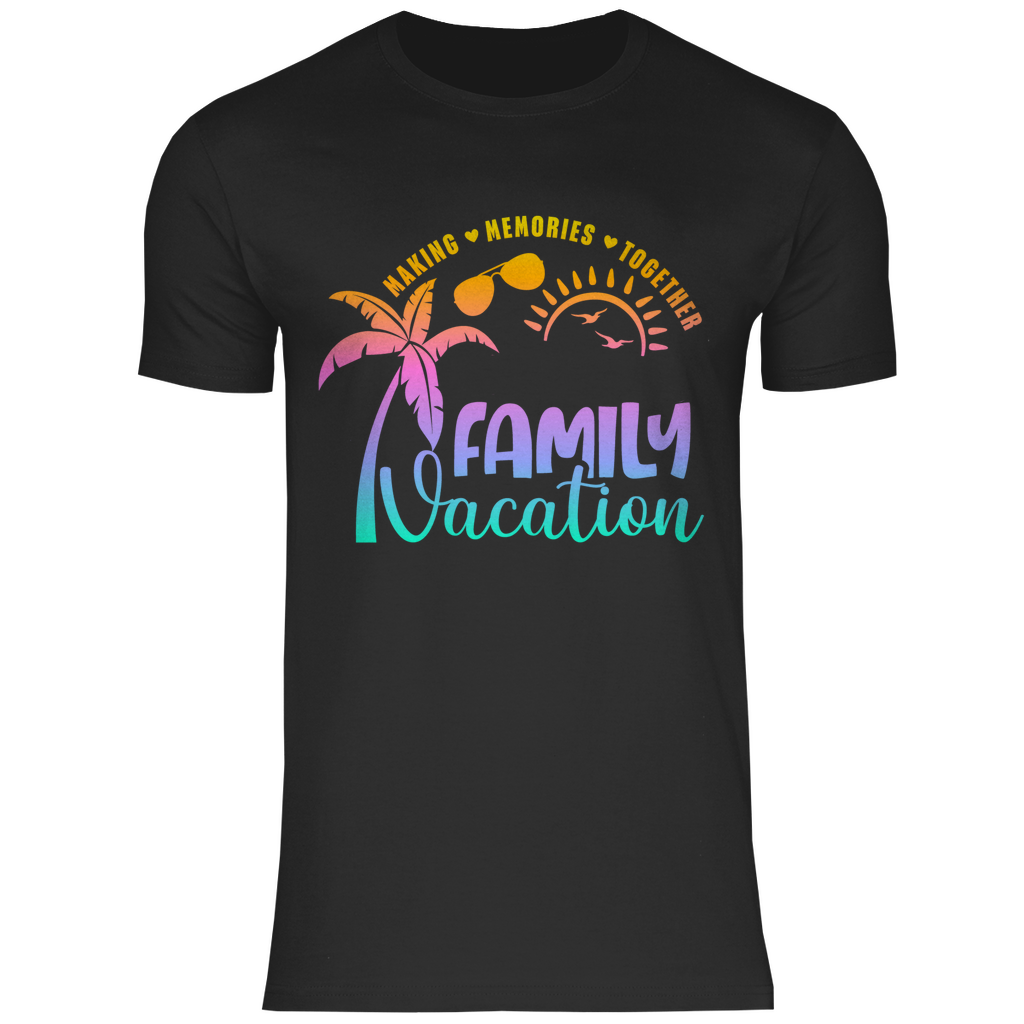 Herren T-Shirt Family Vacation A1Das T-Shirt hat einen Rundhalsausschnitt, kurze Ärmel und ist aus einer leichten Baumwolle gewebt. In Kombination mit dem Schnitt ergibt das eine körperbetonte Passform. *Die Materialzusammensetzung unterscheidet sich je n