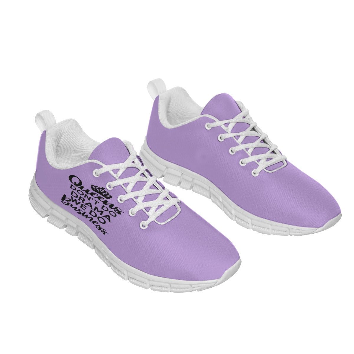 Deportivas Queens Do Business | Woman SneakersZapatillas de mujer exclusivas frase Parte superior de malla transpirable; Tejido suave. Con cierre de cordones clásico Antideslizante La parte superior está hecha de lona transpirable y la suela es de goma. D