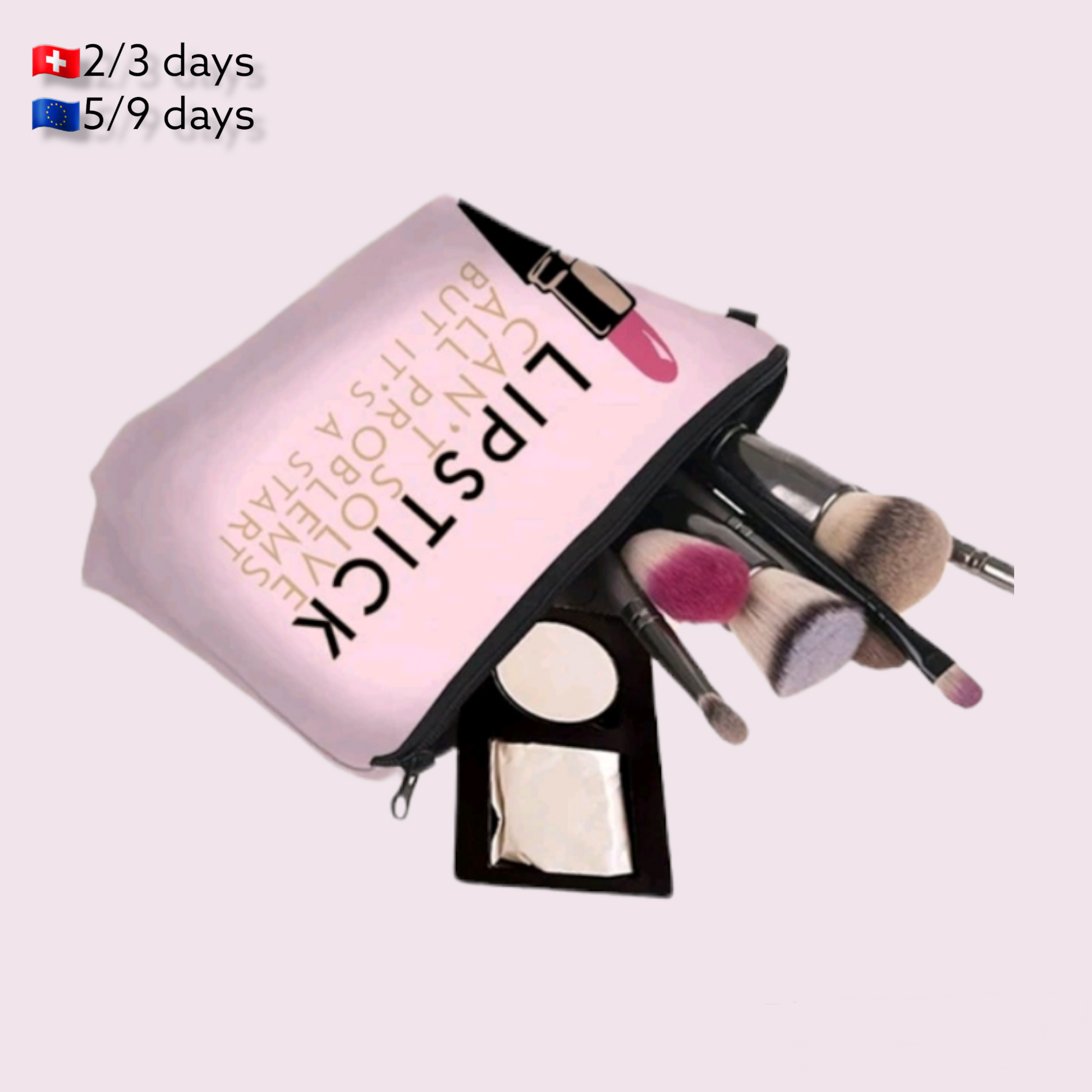 Neceser Lipstick | Makeup BagNeceser de maquillaje o accesorios De tamaño perfecto para llevar en el bolso y mantener organizadas pequeños objetos o el maquillaje. Kosmetiktaschen / Makeup bag / Schminktaschen Características: Cremallera Largo :22 cm Anch