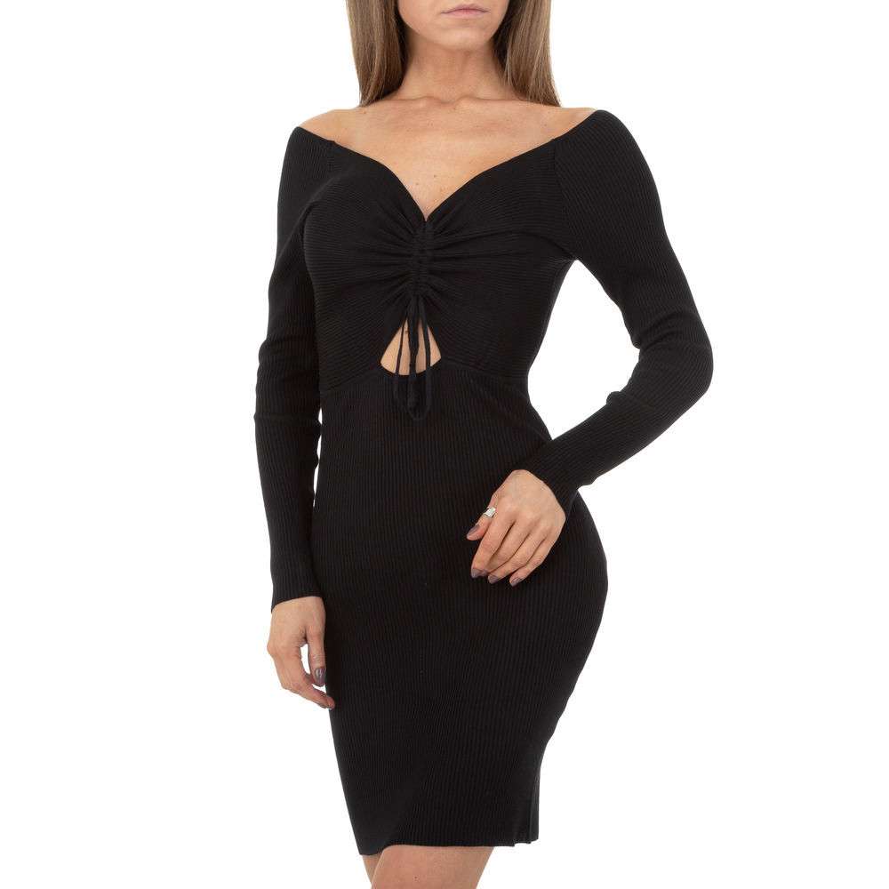 Vestido Acanalado ElianaVestido de punto elástico de canalé Crea tu estilo mas casual con este comodo vestido acanalado. Un vestido perfecto diario o para el fin de semana. Descripción: Material: 85% viscosa, 15% elastanoTalla única XS-L Nuestra modelo mi