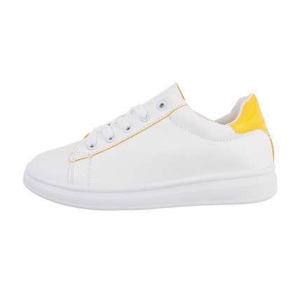 Zapatilla Clásica Sonne | Women Classic SneakerDeportivas veraniegas con un toque energizante de color amarillo a contraste con el clásico blanco que tanto juego nos da a la hora de vestir. Últimos números en oferta! *Esta numeración talla pequeña, pide u