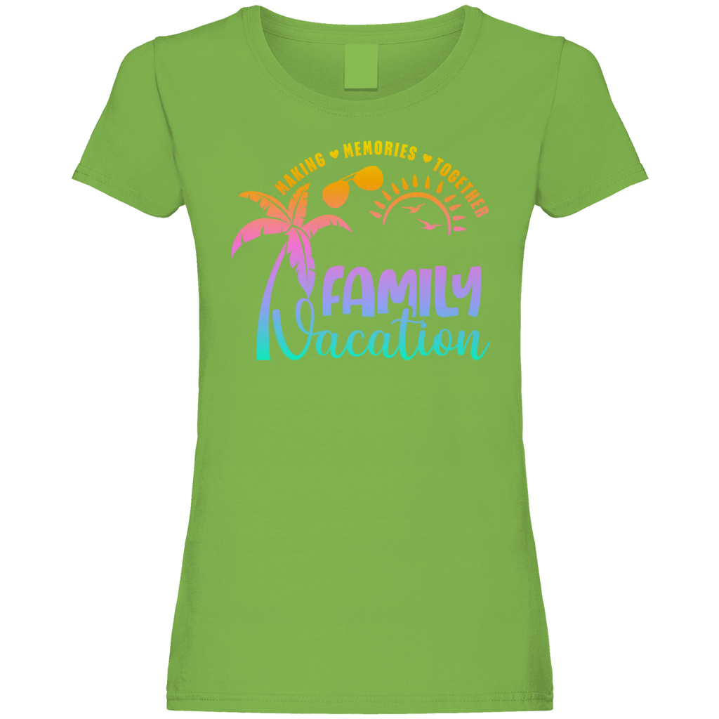 Damen Promo T-Shirt Family Vacation A1