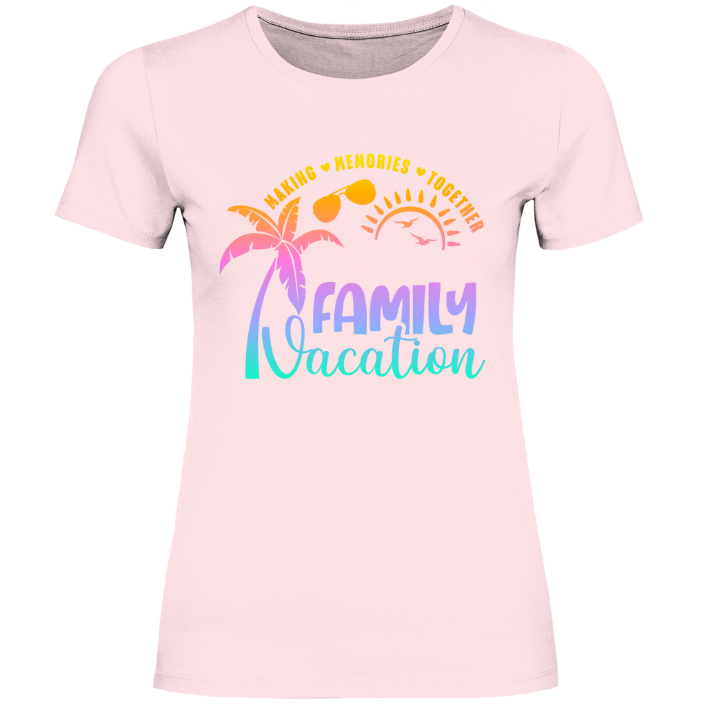 Damen T-Shirt Family Vacation A1