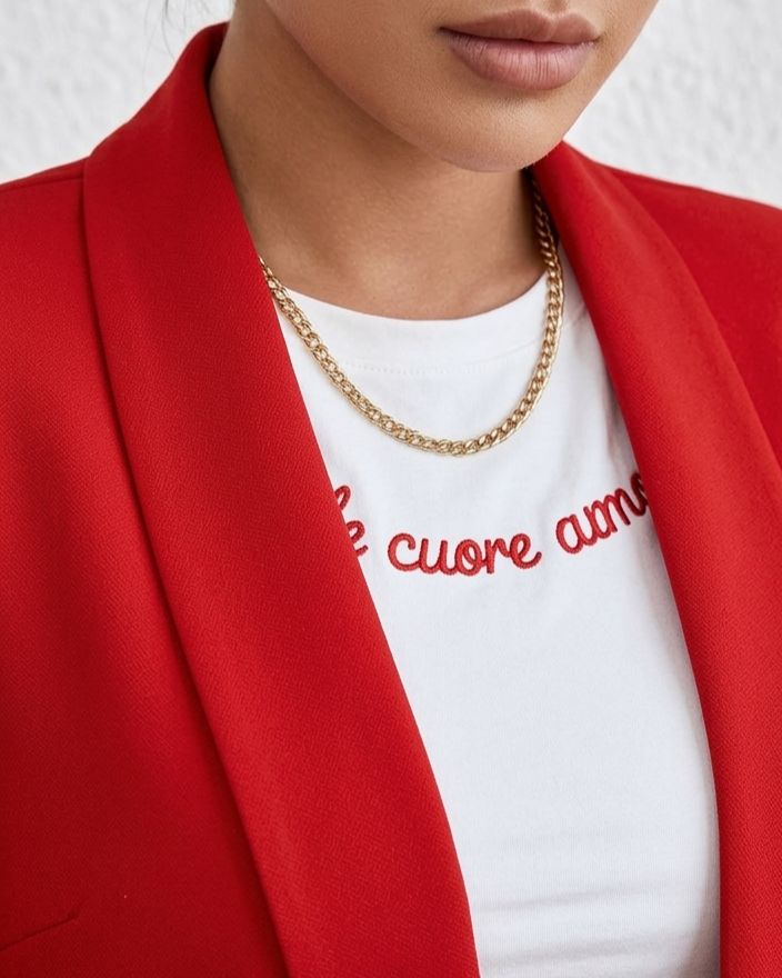 Blazer Slim Fit Rojo