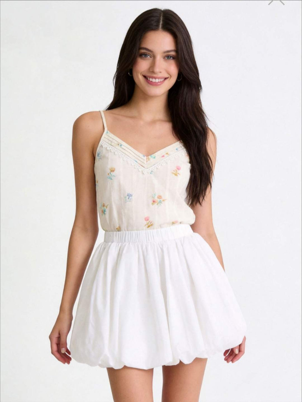 Blusa tirantes flores ribete- 3 colores