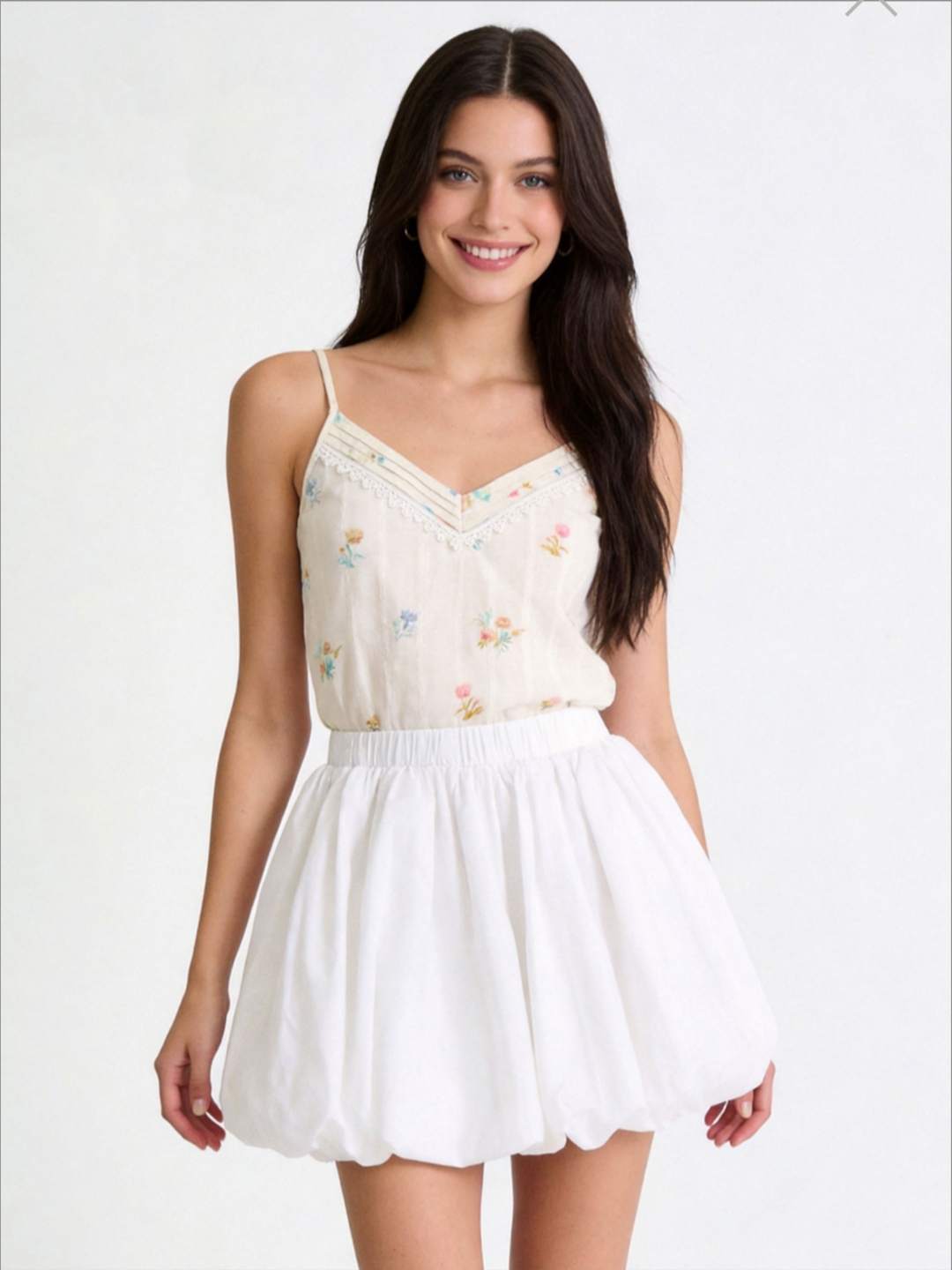 Blusa tirantes flores ribete- 3 colores