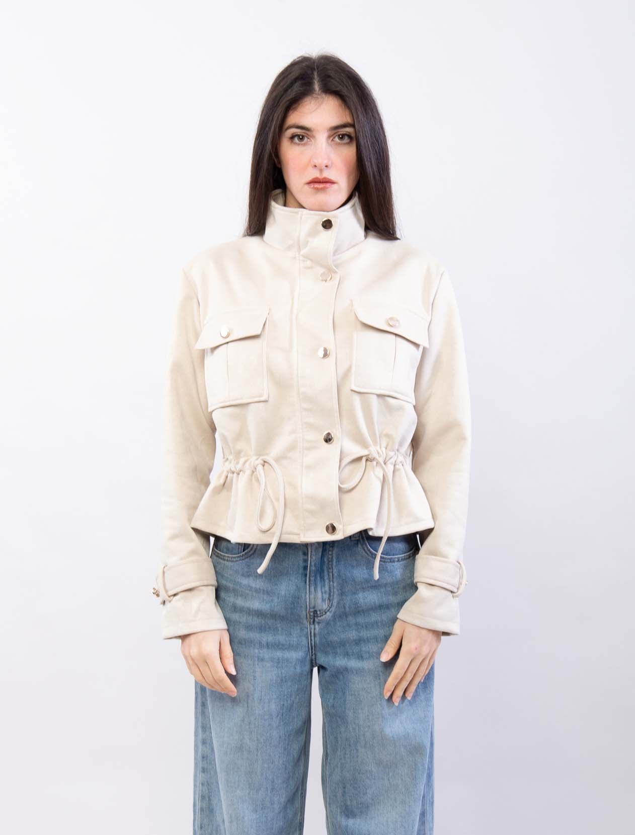 Chaqueta Efecto Ante -3 colores