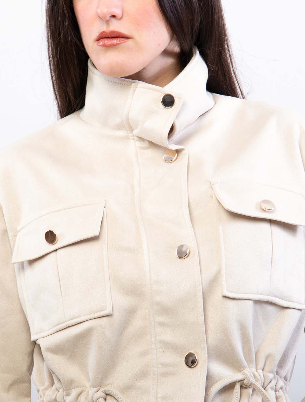 Chaqueta Efecto Ante -3 colores