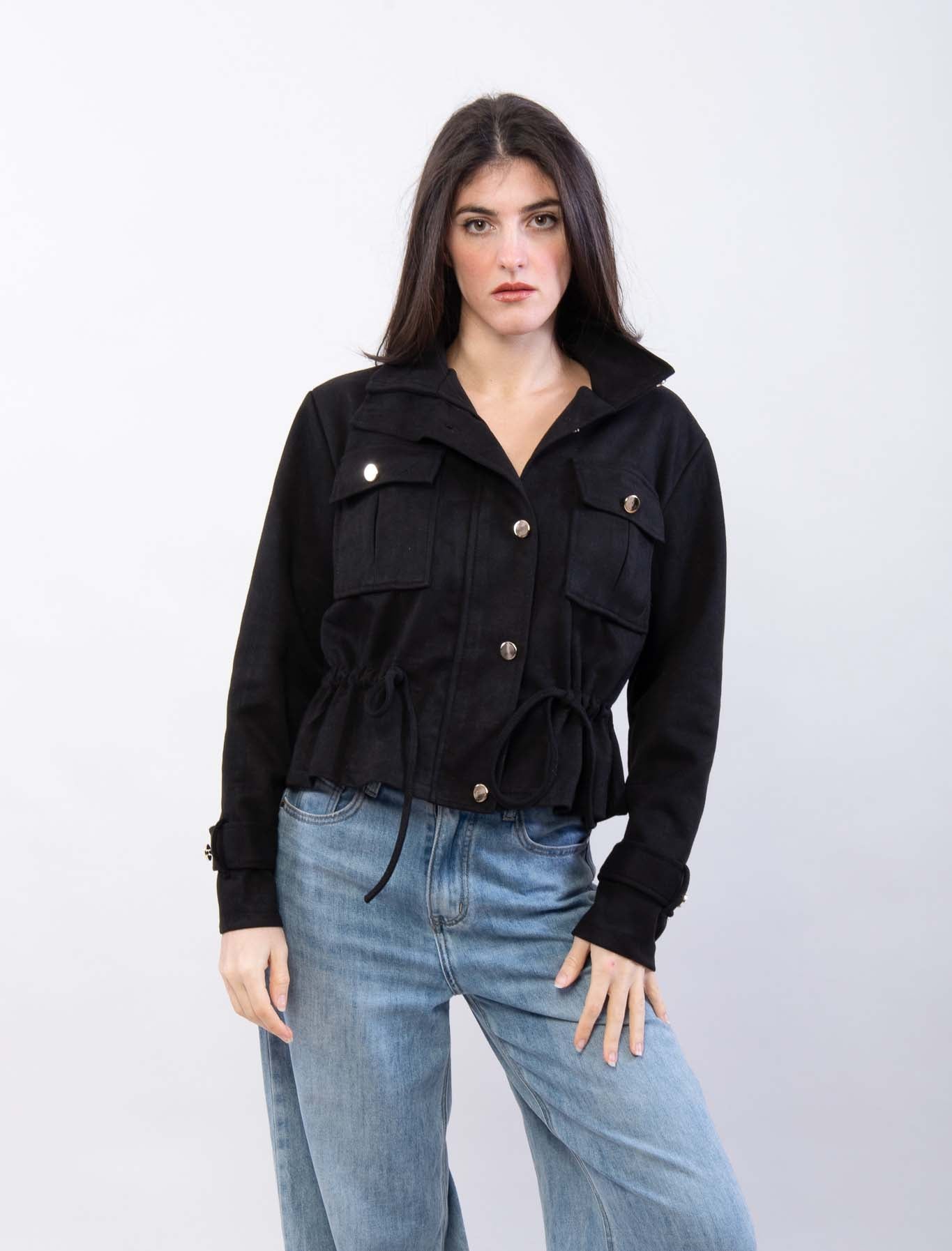 Chaqueta Efecto Ante -3 colores