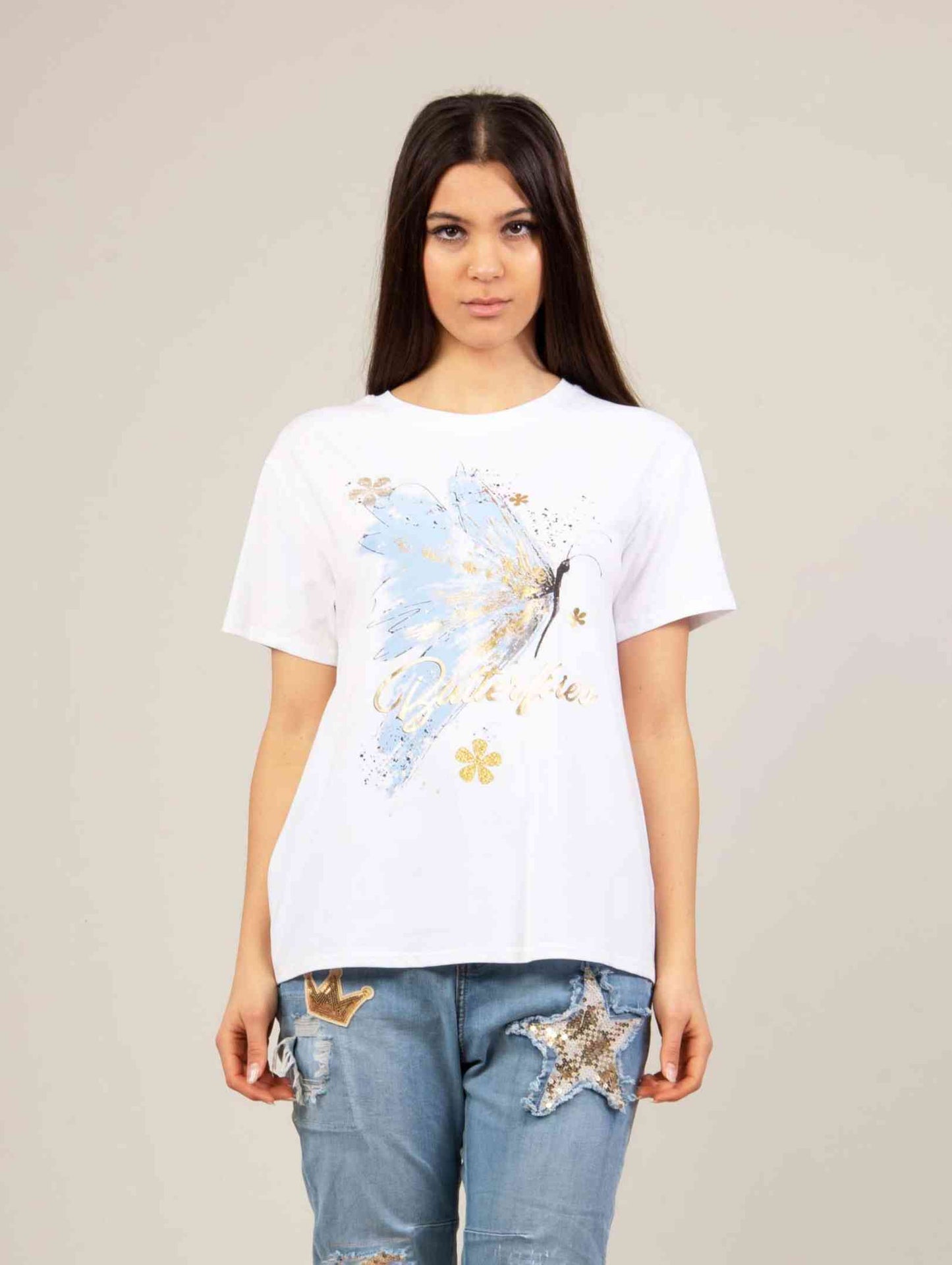 Camiseta algodón mujer - Mariposa | Varios Colores