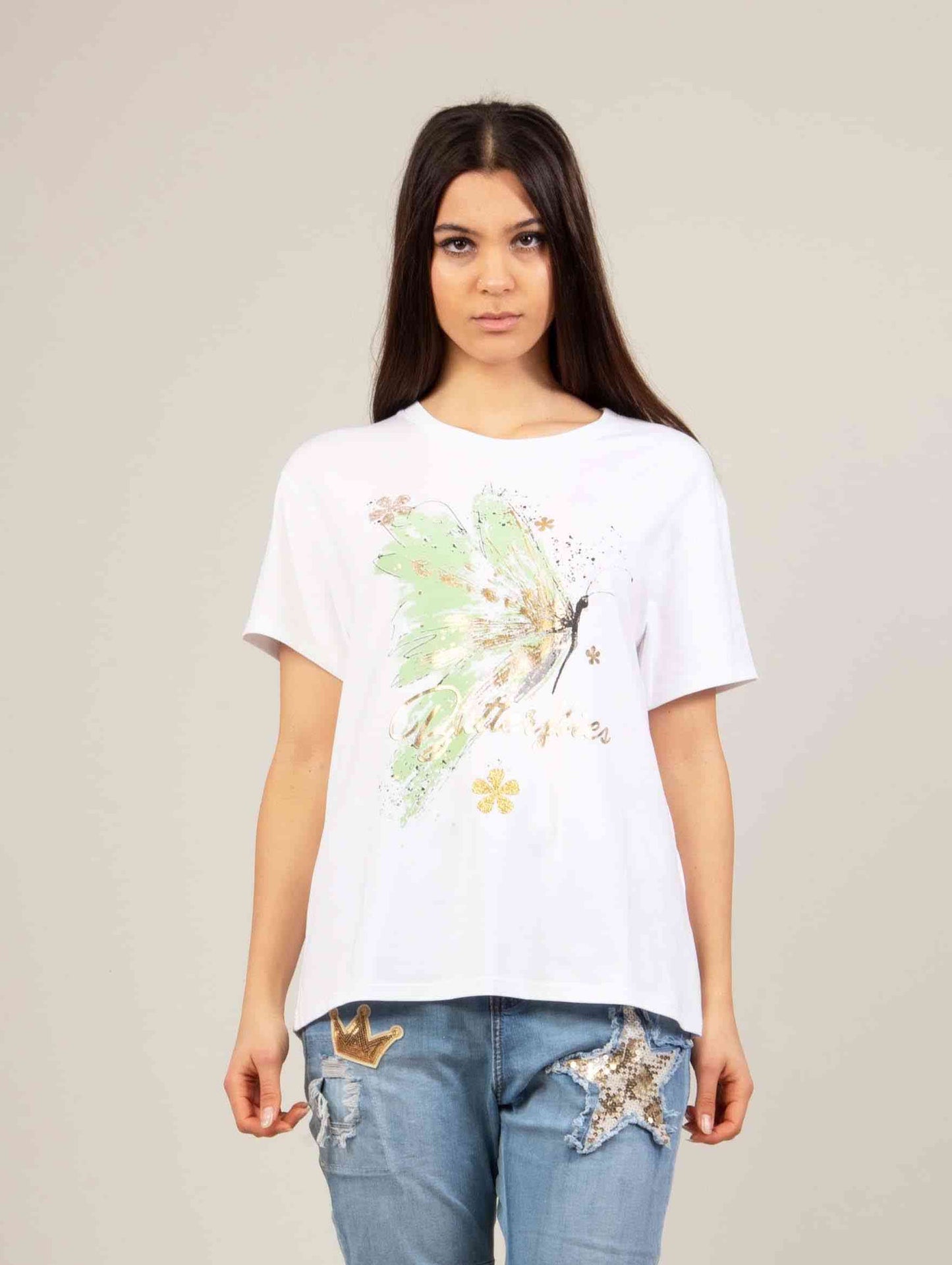 Camiseta algodón mujer - Mariposa | Varios Colores