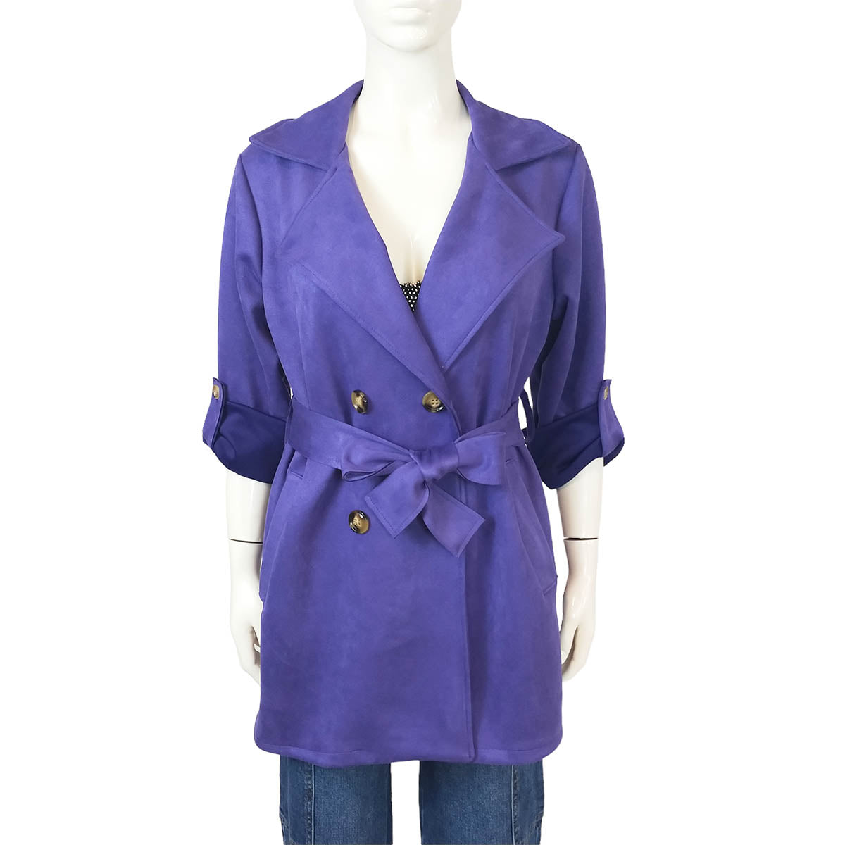 Chaqueta Antelina - 3 ColoresChaqueta Temporada Antelina Descubre nuestra chaqueta de antelina en 3 colores, talla única S/XL con cinturón y cuello de solapa estilo blazer. Ideal para darle un toque elegante a tus looks casuales en esta temporada. ¡Haz un