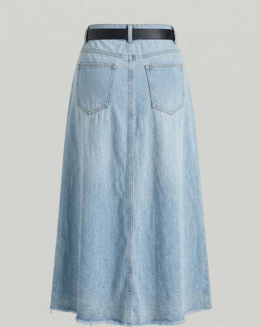 Falda Larga Jeans - 2 Colores