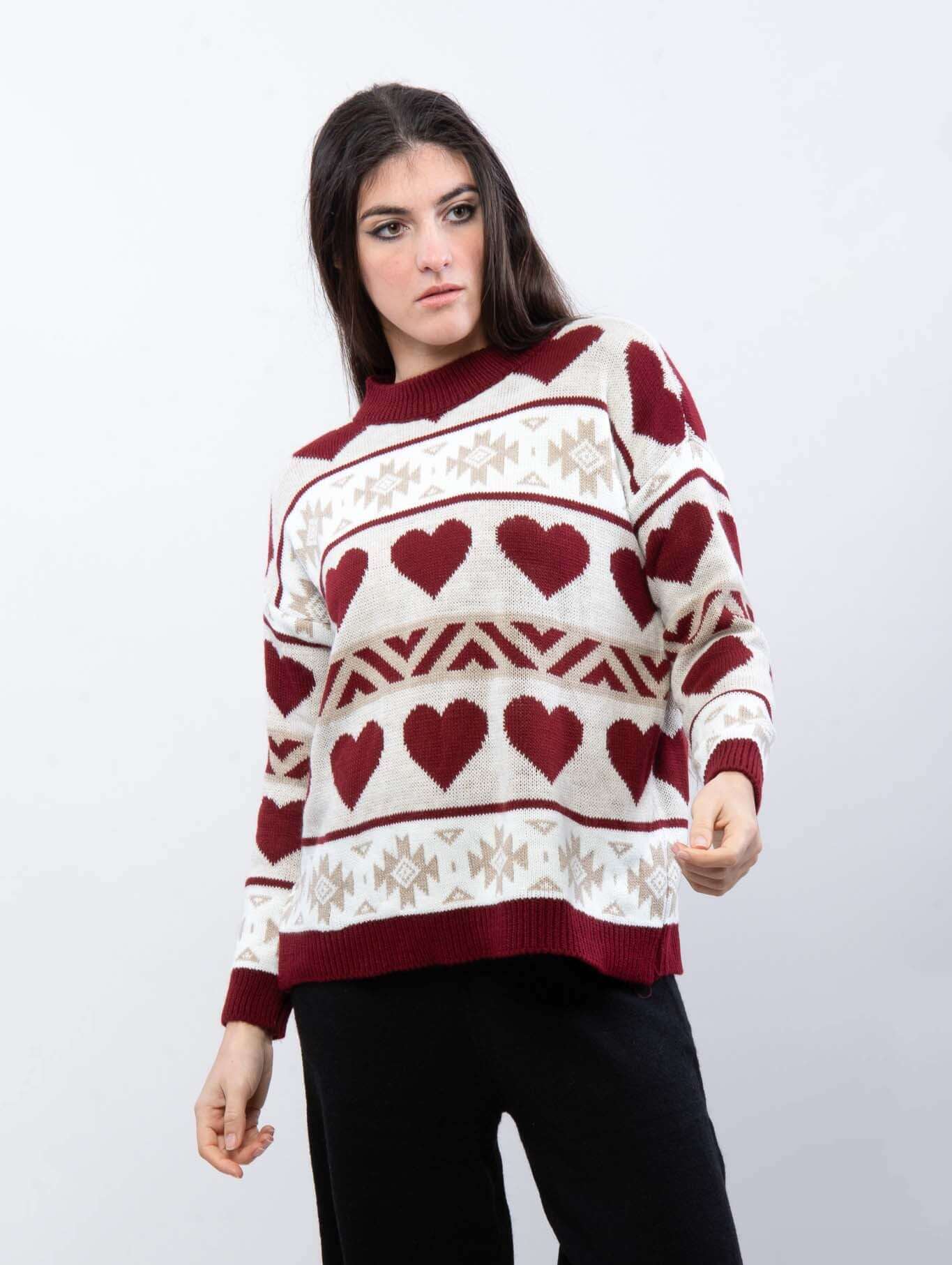 Jersey Corazones Winter - 2 coloresJersey corazones Cálido y estampado jersey con corazones que no debe faltar en tu armario. Perfecto para esta temporada. 2 colores disponibles. Talla unica hasta 2XL Envío: Suiza 2/4 días Europa 5/12 días según país