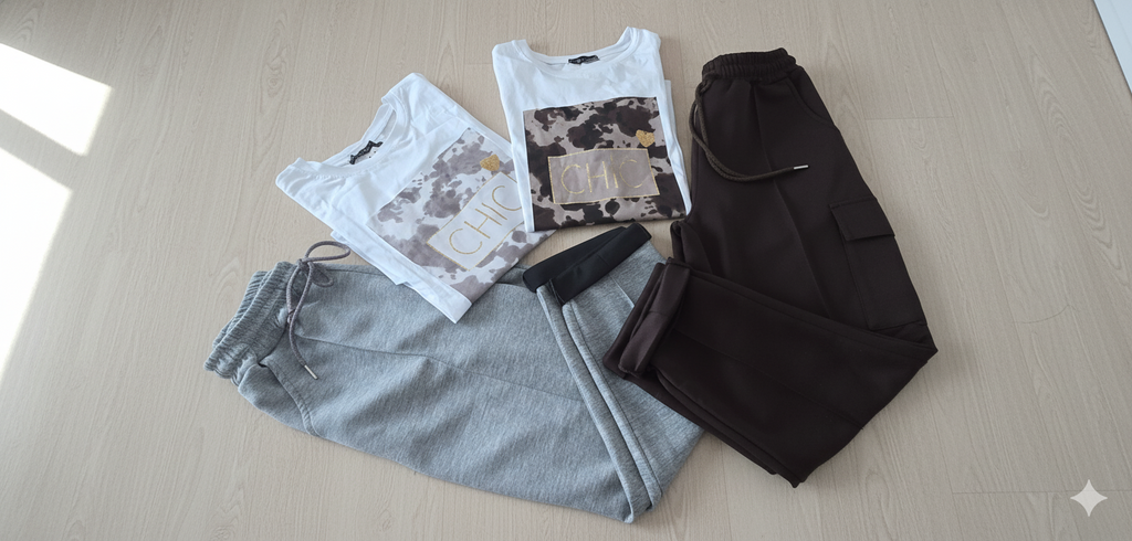 Set Jogger T-Shirt Cow