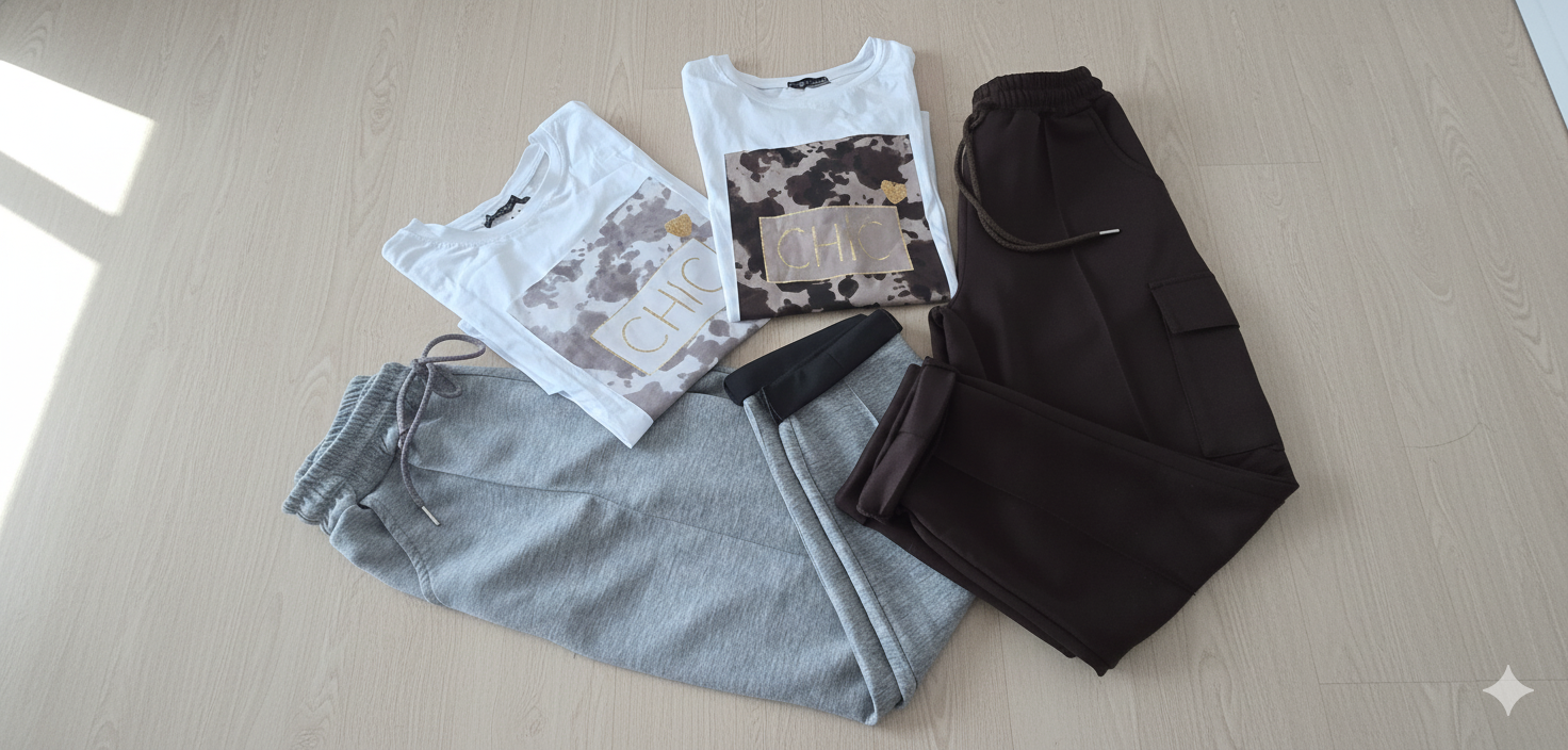 Set Jogger T-Shirt Cow