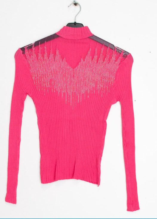 Jersey Transparencias Glamourös | Pullover¡Reluce con elegancia esta temporada con nuestro Jersey Transparencias Glamouros! Sofisticado, con delicados brillantes y encantadora transparencia en el escote, brilla esta temporada . Destaca con glamour gracias