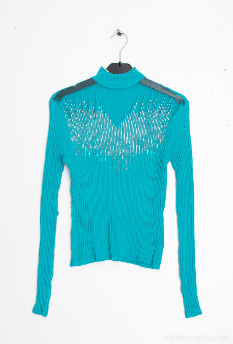 Jersey Transparencias Glamourös | Pullover¡Reluce con elegancia esta temporada con nuestro Jersey Transparencias Glamouros! Sofisticado, con delicados brillantes y encantadora transparencia en el escote, brilla esta temporada . Destaca con glamour gracias