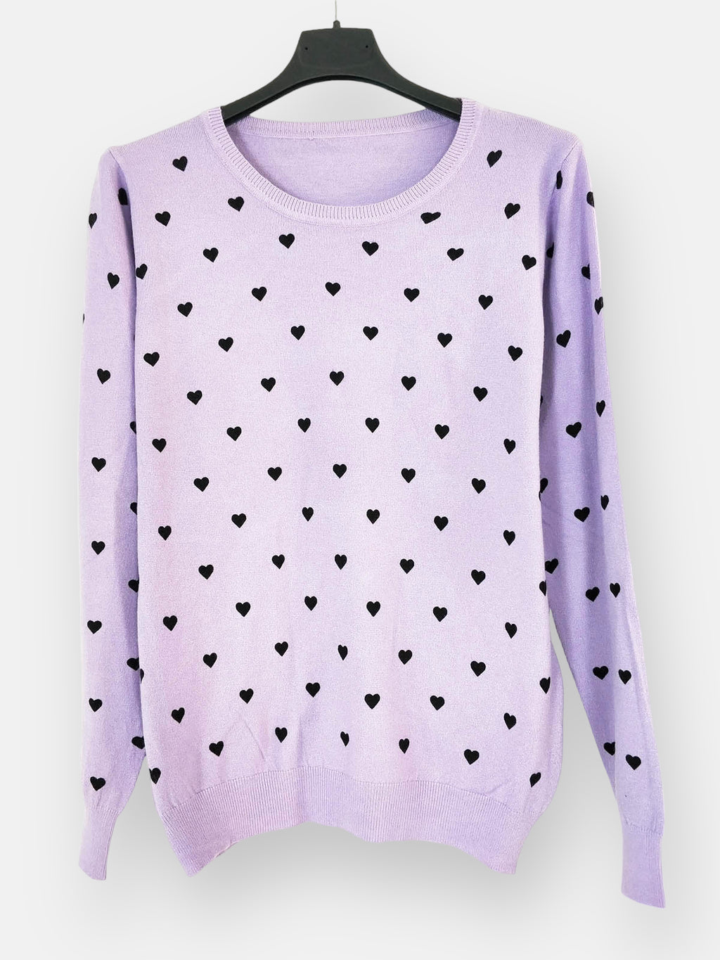 Jersey Pullover Corazon Punto SuavePullover Corazon Aporta color a tu otoño con el suéter de punto fino corazones ! Viene en una talla única, para tamaños desde S a XL, con colores vibrantes que harán de tu otoño algo mágico! 50% viscosa, 30% poliamida, 2