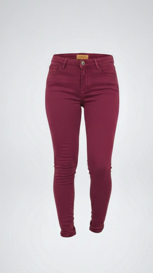 Jeans Skinny Burdeos