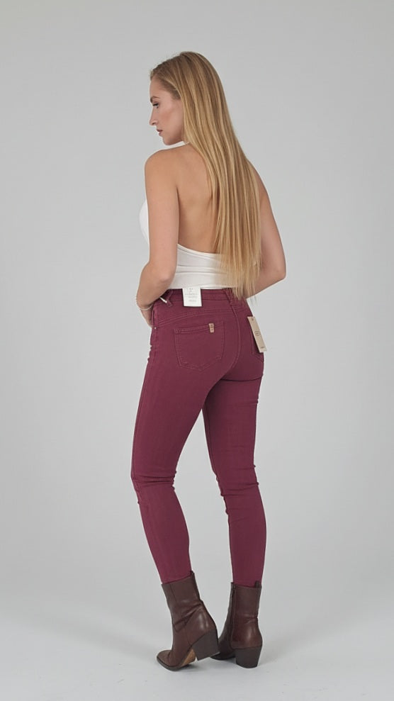 Jeans Skinny Burdeos