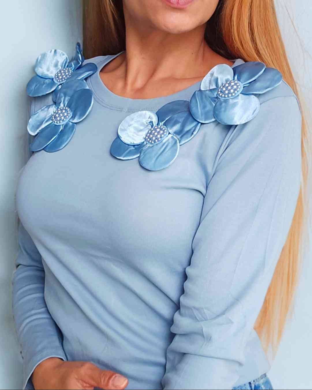 Camiseta Glam Azul Blomster