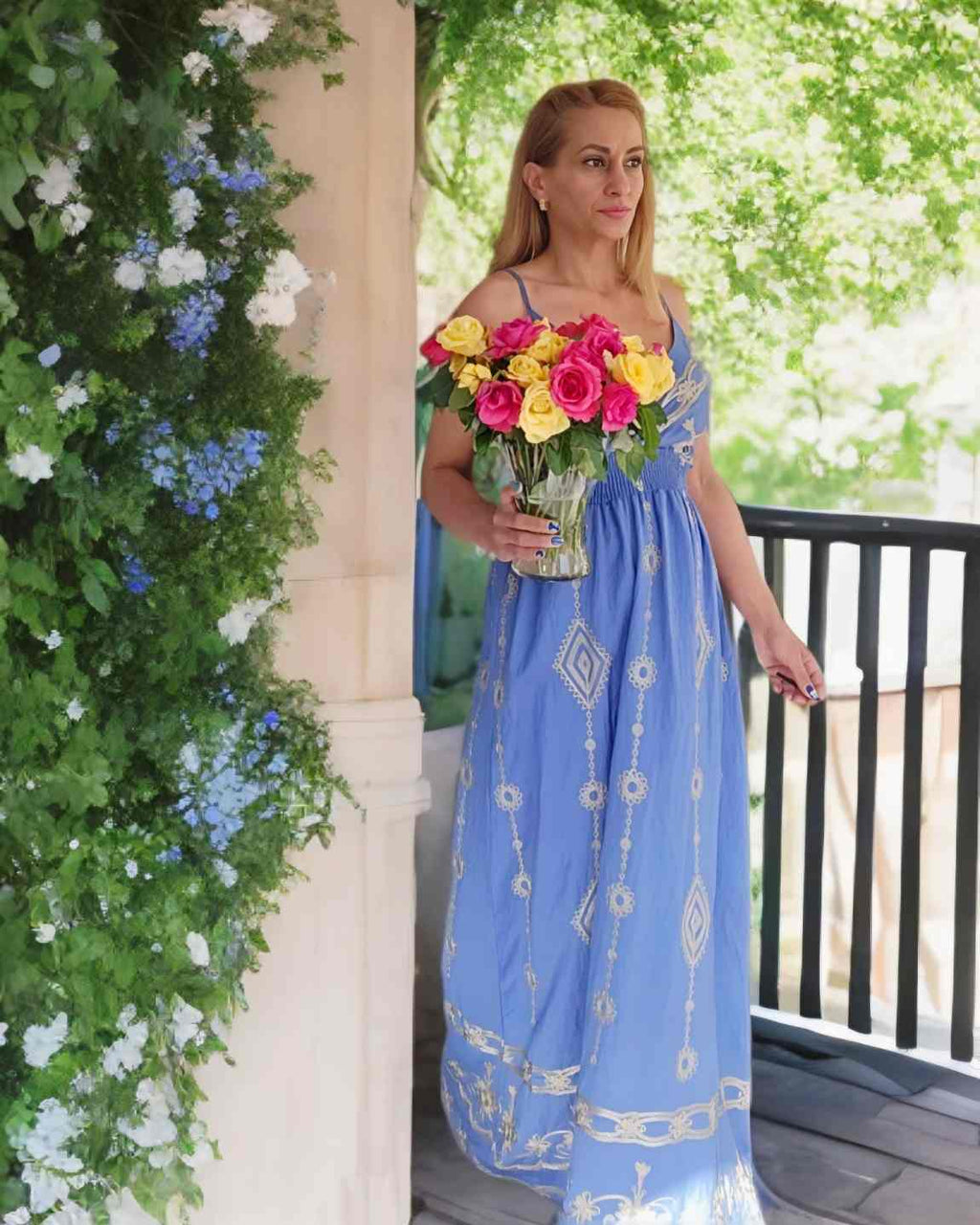 Vestido Largo Bordados Lux