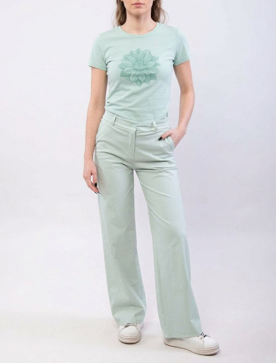 Wide leg comfy verde pastel