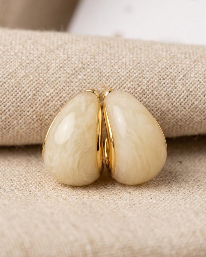 Pendientes Trend Resina & Acero Inoxidable