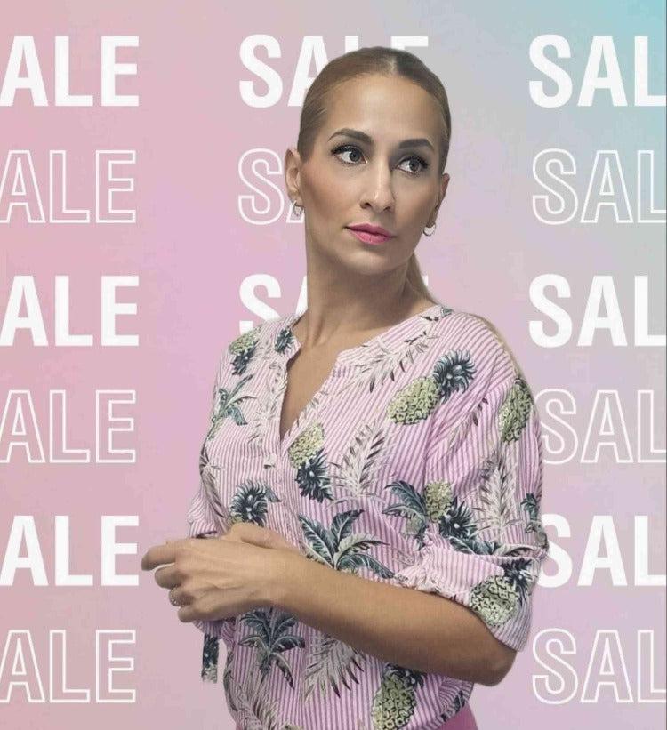 Blusa Ananas 🍍 M- 3XL Damen Blusen AnanasBlusa de mujer estampado tropical Ideal para que en todas las temporadas aportes un toque tropical a tu look. De corte amplio, te sentirás muy cómoda con su uso diario y aportaras mucho estilo a tu outfit. Caracte