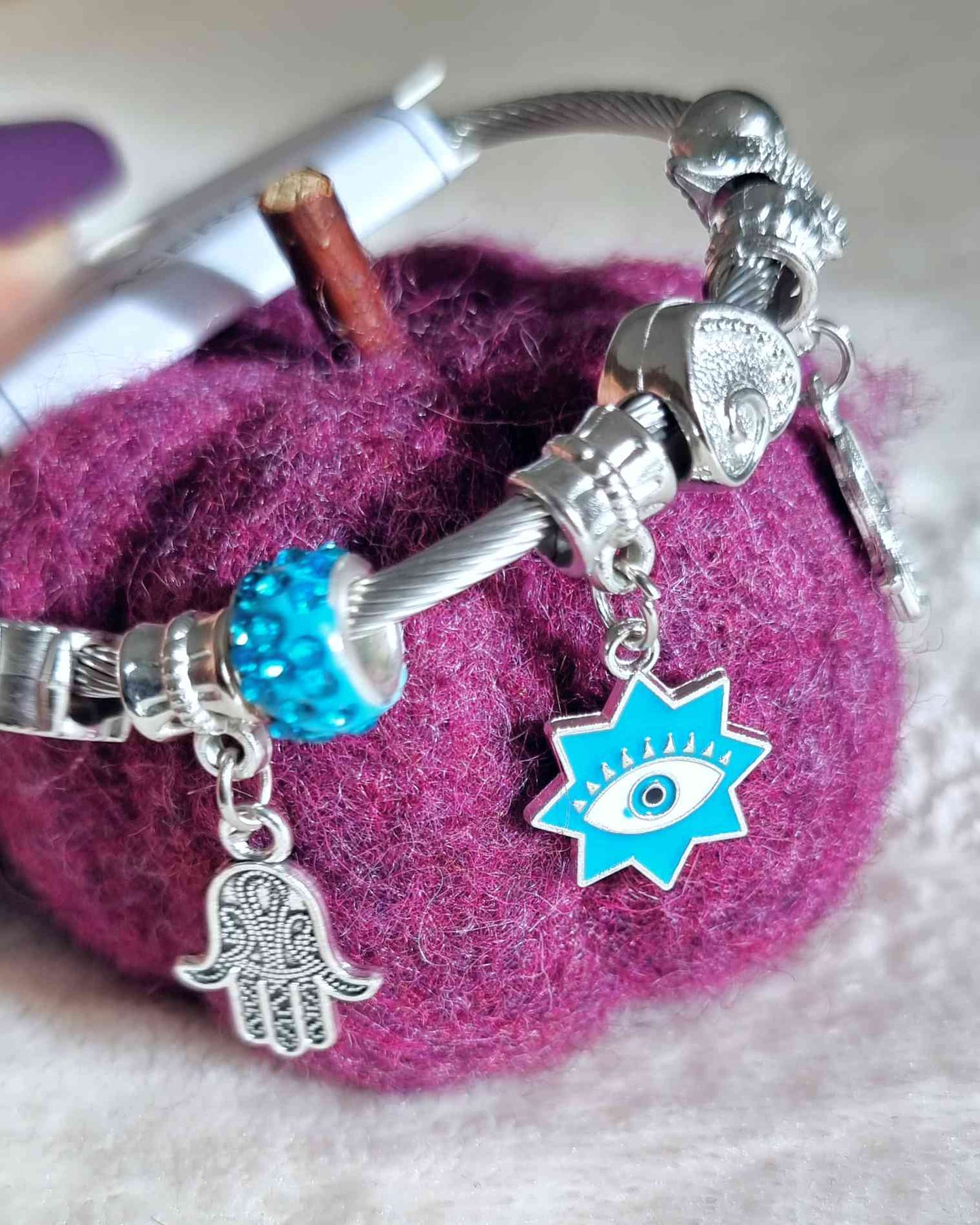 Pulsera Acero Esencia Azul