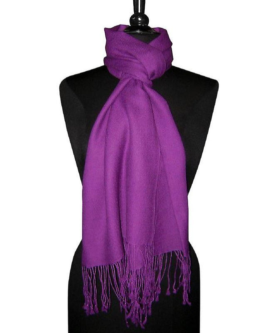 Pashmina Violeta Flecos