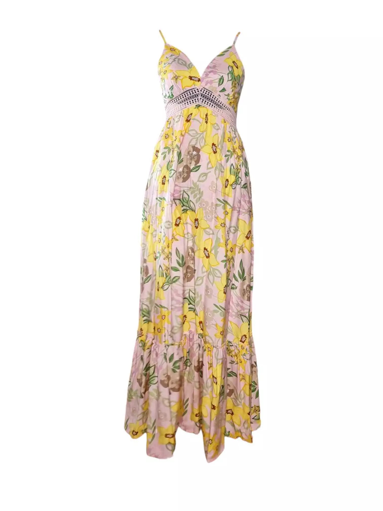 Vestido Flores Indiana Pink Amarillo| Sommerkleid IndianaEste vestido de verano Indiana es realmente especial. Estampado con una preciosa mezcla de flores, su diseño ligero y fresco te hará destacar. Perfecto para cualquier día o fin de semana para sentir