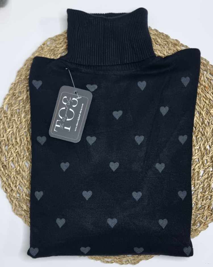 Jersey Corazones Cisne 5 Colores | Feinstrickpullover 5 FarbenEl Jersey Corazones Cisne 5 Colores destaca por el acabado fino y elástico de su tejido que aporta un toque de confort y flexibilidad. Estampado con motivo de corazones adornado y un acogedor c