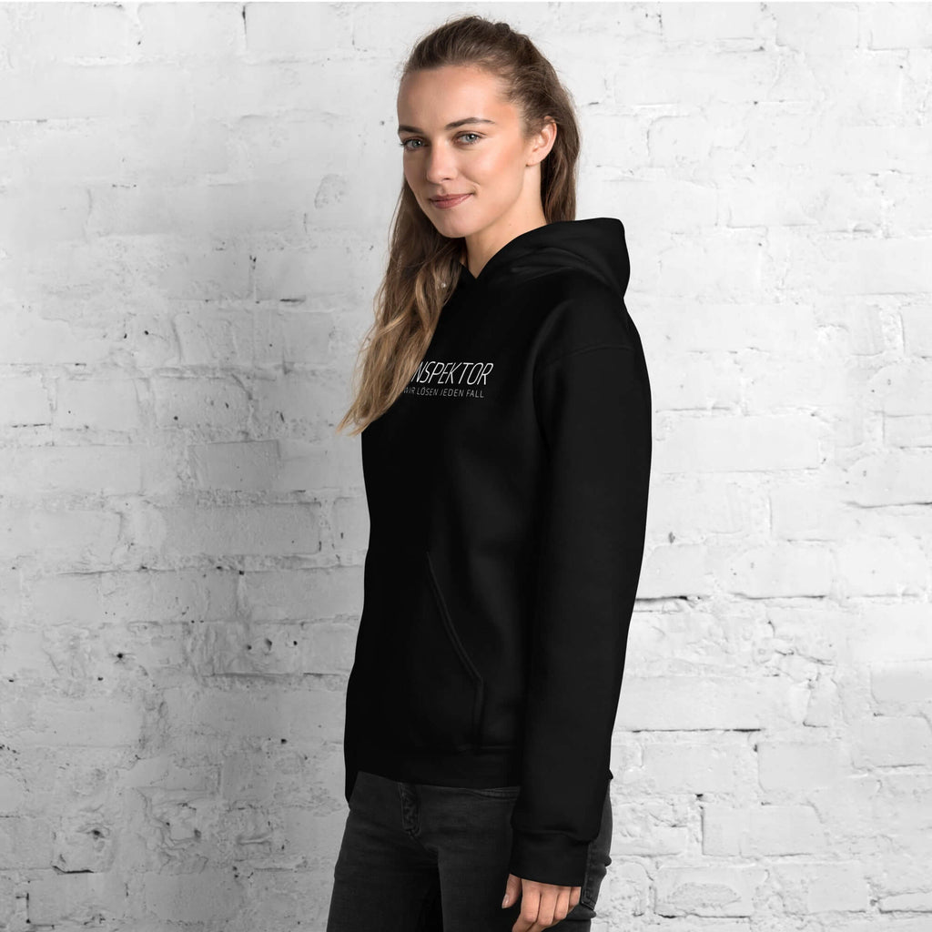 Unisex-Kapuzenpullover - Swiss Rohrinspektor Logo Front Logo Back -PFEinen kuscheligen Kapuzenpullover braucht einfach jeder! Entscheide dich für diesen, denn er ist angenehm weich und stilvoll – die perfekte Wahl für kühlere Abende! • 50 % vorgeschrumpft