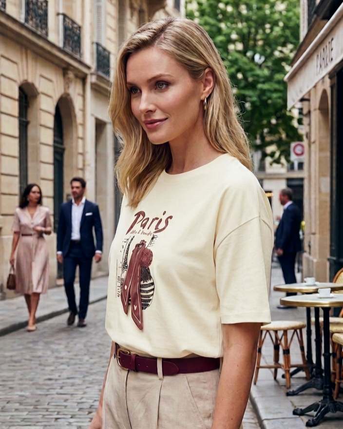 T-Shirt  Boxy Algodón Paris- 4 Colores