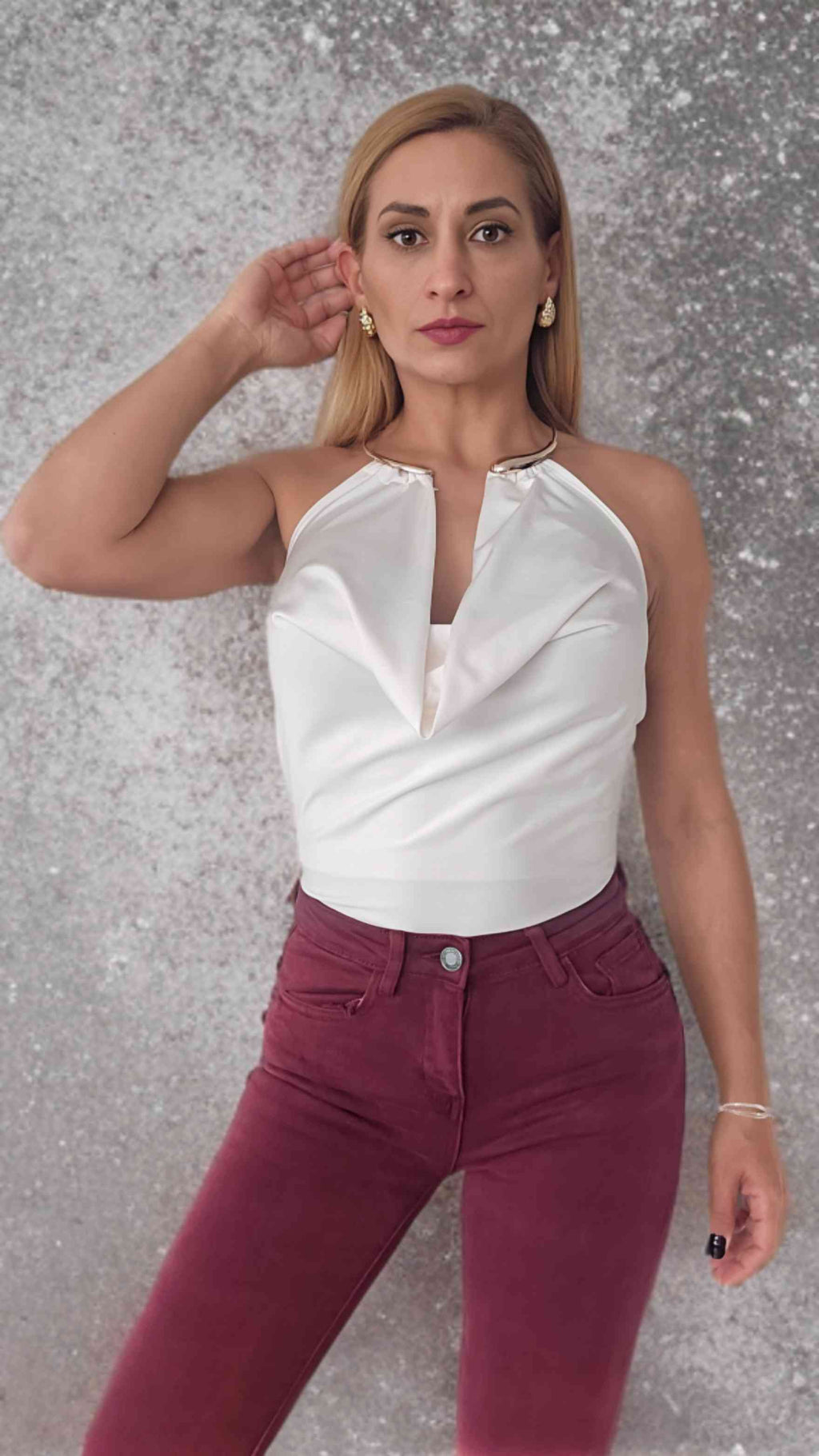 Jeans Skinny Burdeos