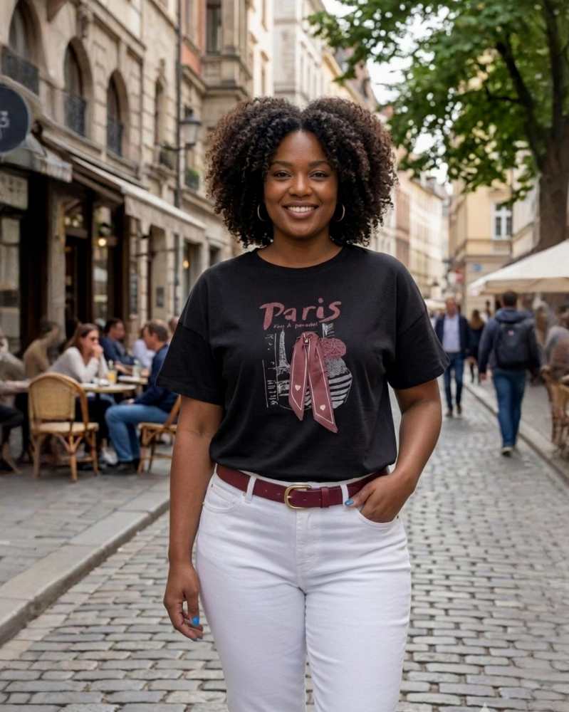T-Shirt  Boxy Algodón Paris- 4 Colores