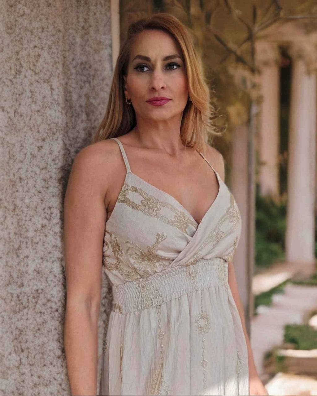 Vestido Largo Bordados Lux