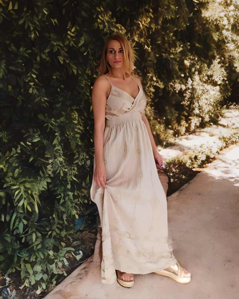 Vestido Largo Bordados Lux