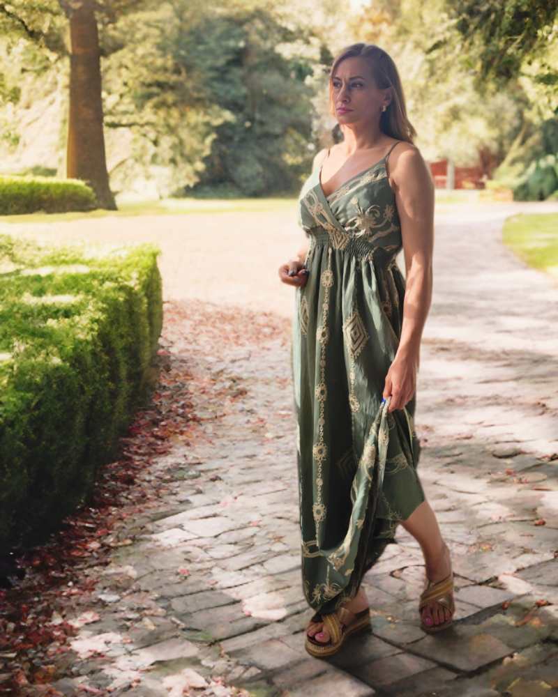 Vestido Largo Bordados Lux