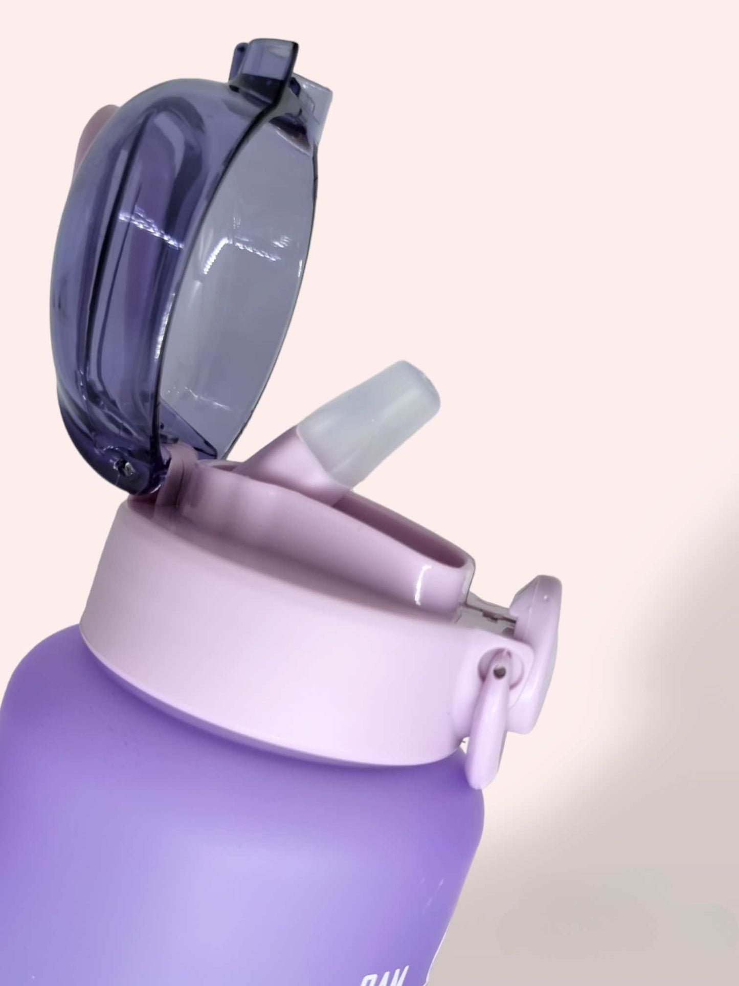 Botella agua portatil motivacional 1 litro   vaso beber morado  mujer regalos ideas