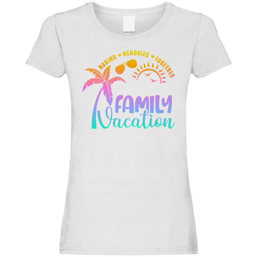 Damen Promo T-Shirt Family Vacation A1