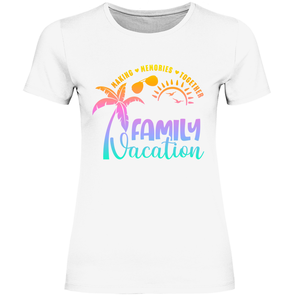 Damen T-Shirt Family Vacation A1