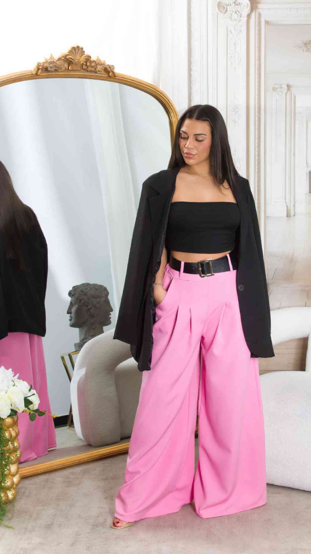 Pantalón Palazzo(varios colores)Pantalón Palazzo Viscosa Si te gusta la comodidad para cada día, este es el pantalón indicado. Tan ligero y fresco que se convertirá en tu segunda piel para los días mas calurosos. El pantalón palazzo esta fabricado en Ital