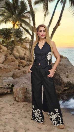 Set Palma Chaleco Y Pantalón