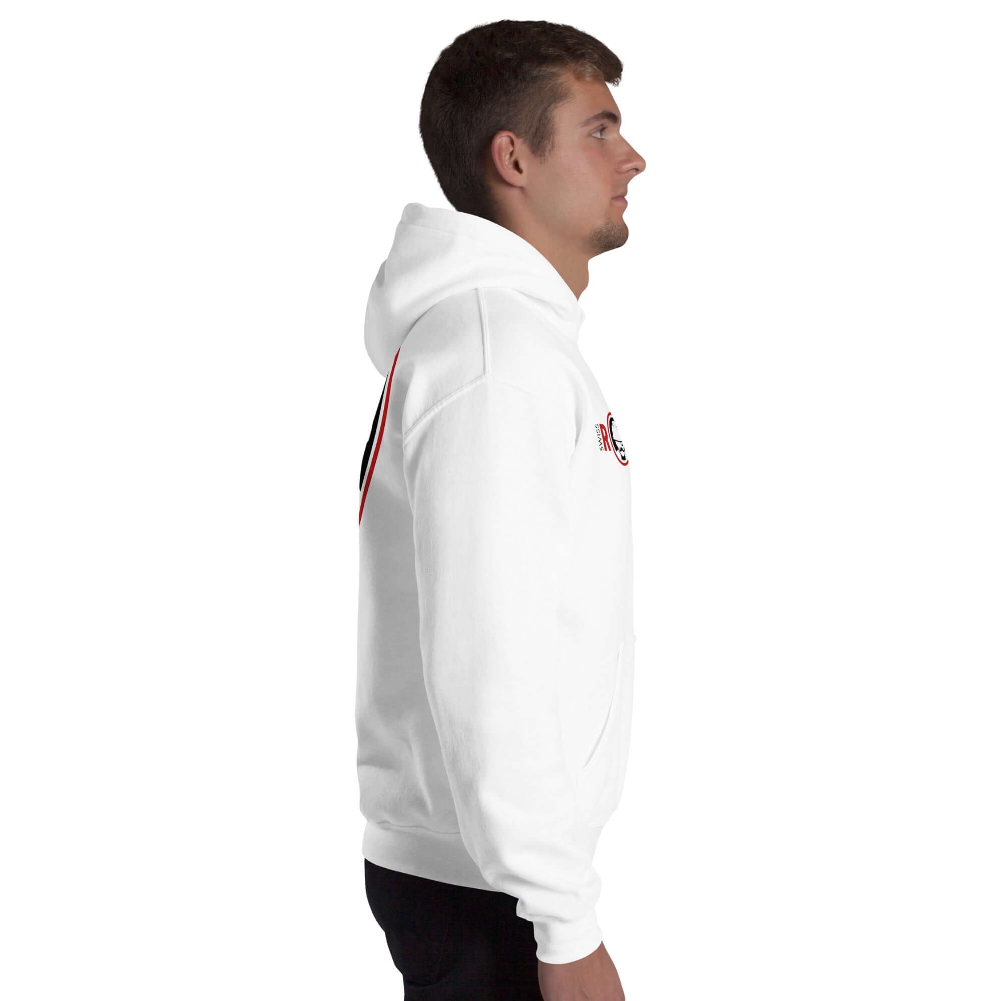 Unisex Hoodie - Swiss Rohrinspektor - Front Back Logo PTEveryone needs a cozy go-to hoodie to curl up in, so go for one that's soft, smooth, and stylish. It's the perfect choice for cooler evenings! • 50% pre-shrunk cotton, 50% polyester Heather Sport Dar