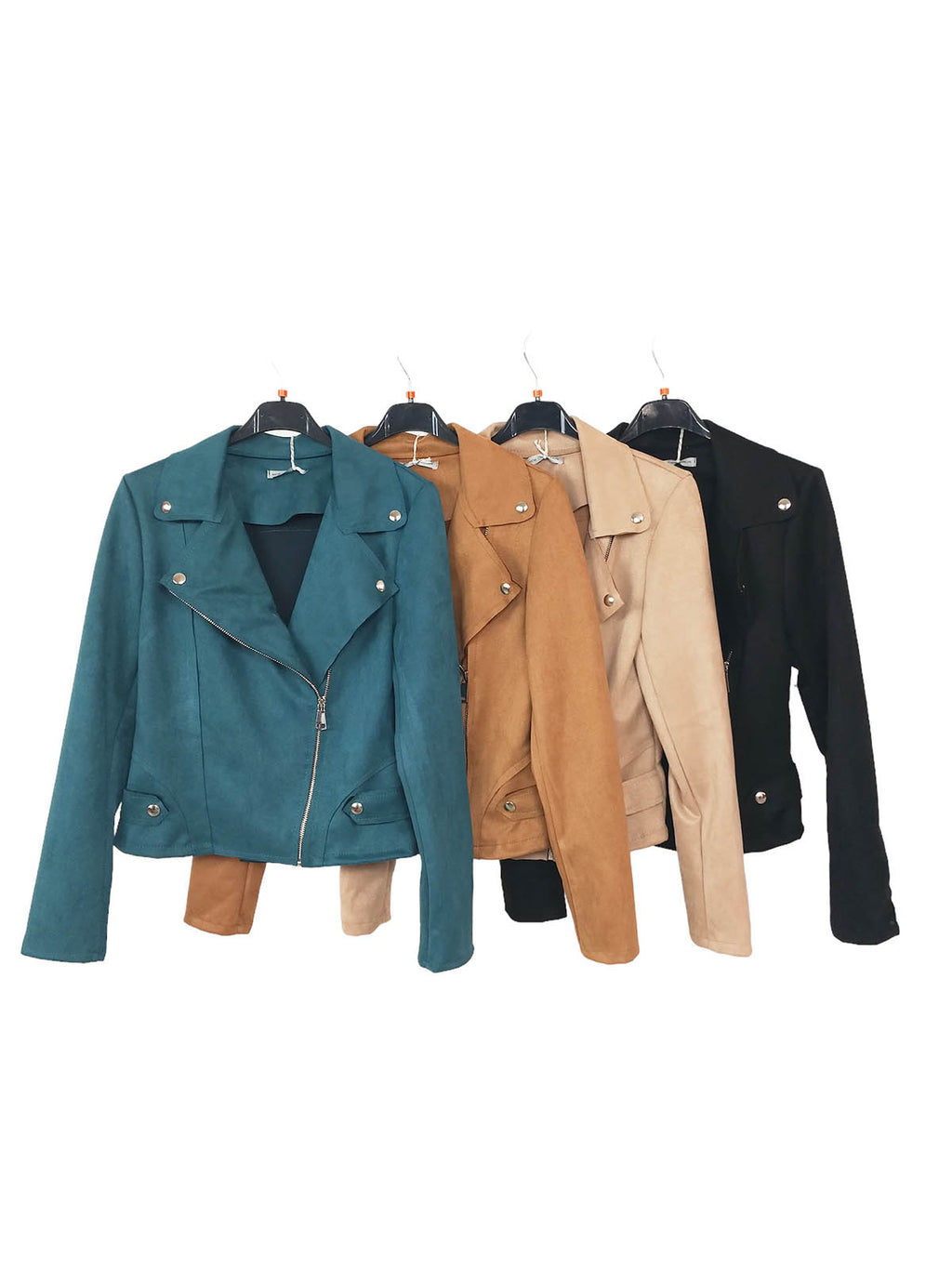 Chaqueta Biker Ante Cremallera-4 ColoresChaqueta gamuza Biker ¡Completa tu look con estilo con la chaqueta biker de antelina con cremallera! Con su estilo moderno y tendencia esta temporada, esta chaqueta está disponible en 4 colores y 2 tallas (S/M, L/ X